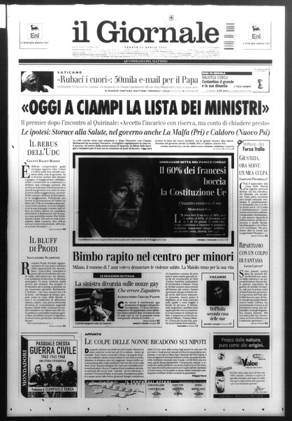 Il giornale : quotidiano del mattino